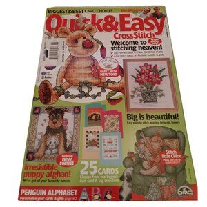 Quick & Easy Cross Stitch Magazine November Reindeer Doggie Kitty Flamingos Bird